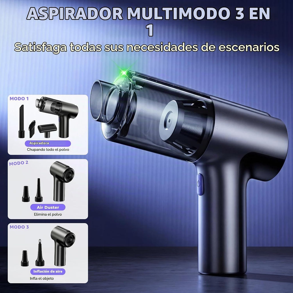 Aspiradora de coche portátil inalámbrica, aspiradora de mano mini