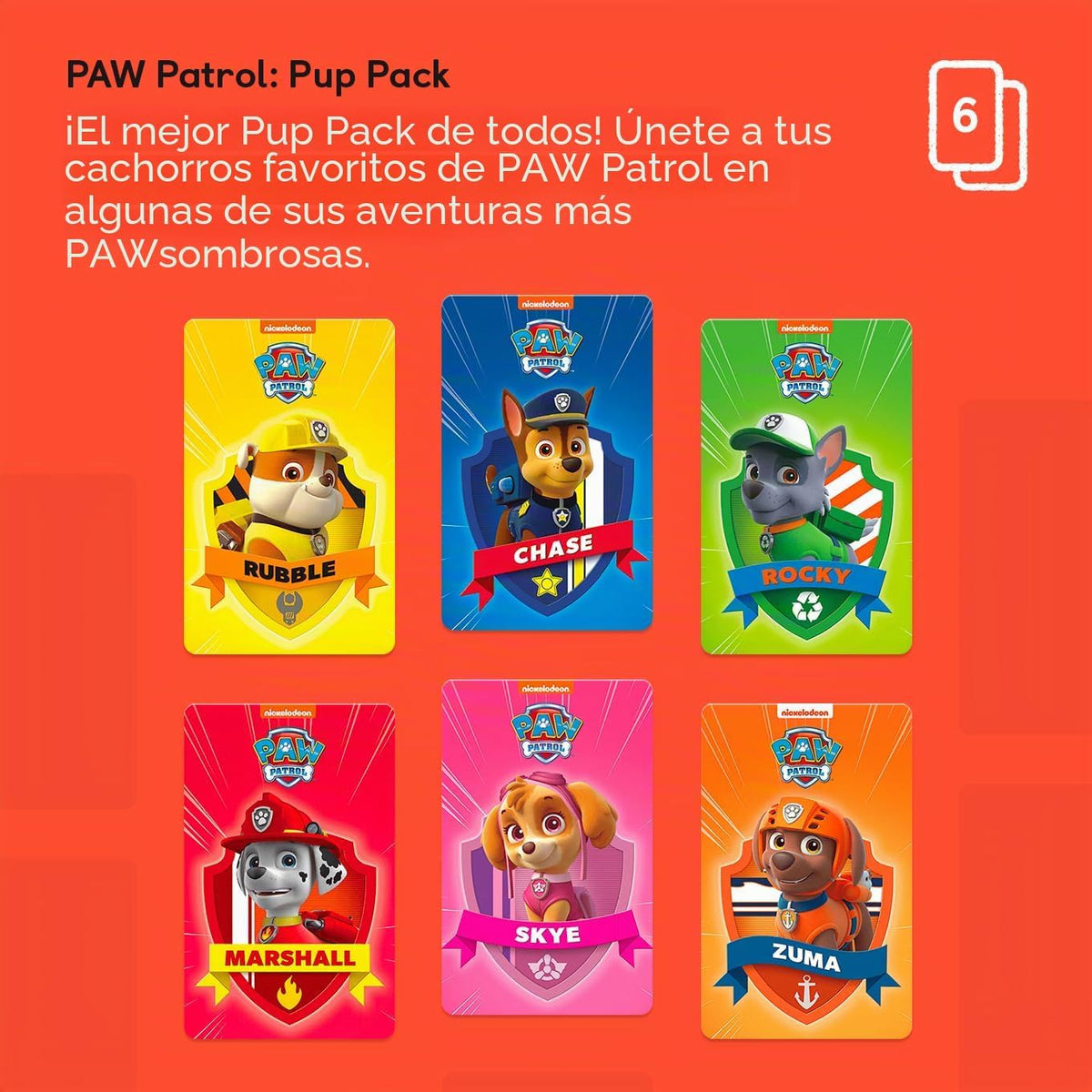 YOTO PAW Patrol: Pup Pack - 6 tarjetas de audio para niños, edades 2+