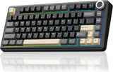 SOLAKAKA A75 Teclado inalámbrico para juegos con perilla multifunci...
