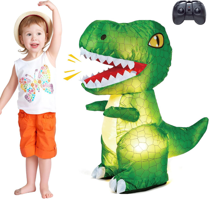 Juguetes inflables de dinosaurio con control remoto, dinosaurio RC...