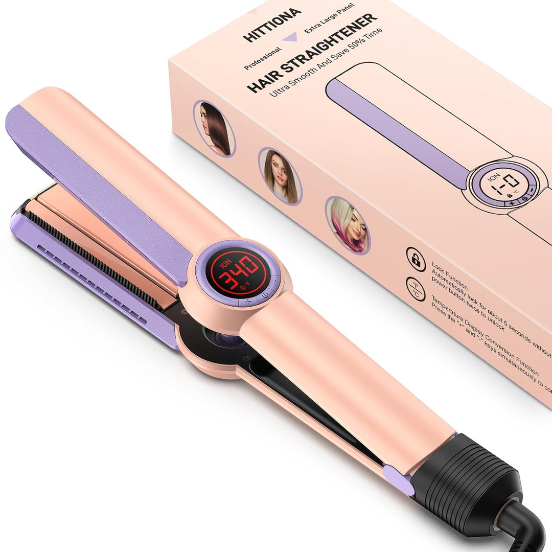 HITTIONA Plancha plana para el cabello \u2013 Plancha plana iónica...