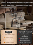 Máquina de café expreso con molinillo y espumador de leche | Café instantáneo de espresso a frío - Bomba doble | Apisonado automático y 2.283 in | 20 bar | PID | 35 ajustes | Varitas de