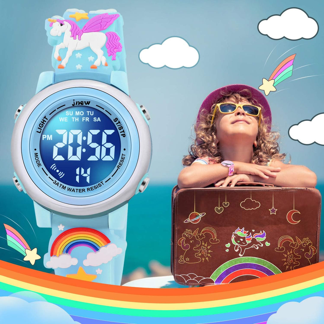 VAPCUFF Relojes impermeables 3D de dibujos animados para niñas con...