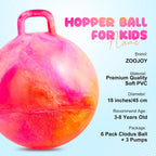 6 bolas de tolva para niños de 3 a 8 años | Bola inflable de nubes de 18 pulgadas con mango