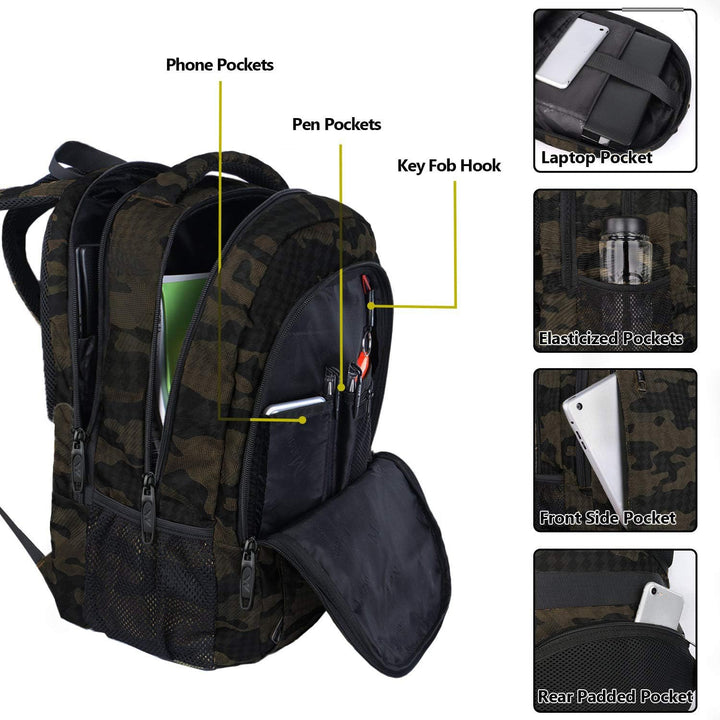MATEIN - Mochila para laptop de 15.6 pulgadas, resistente mochila d...