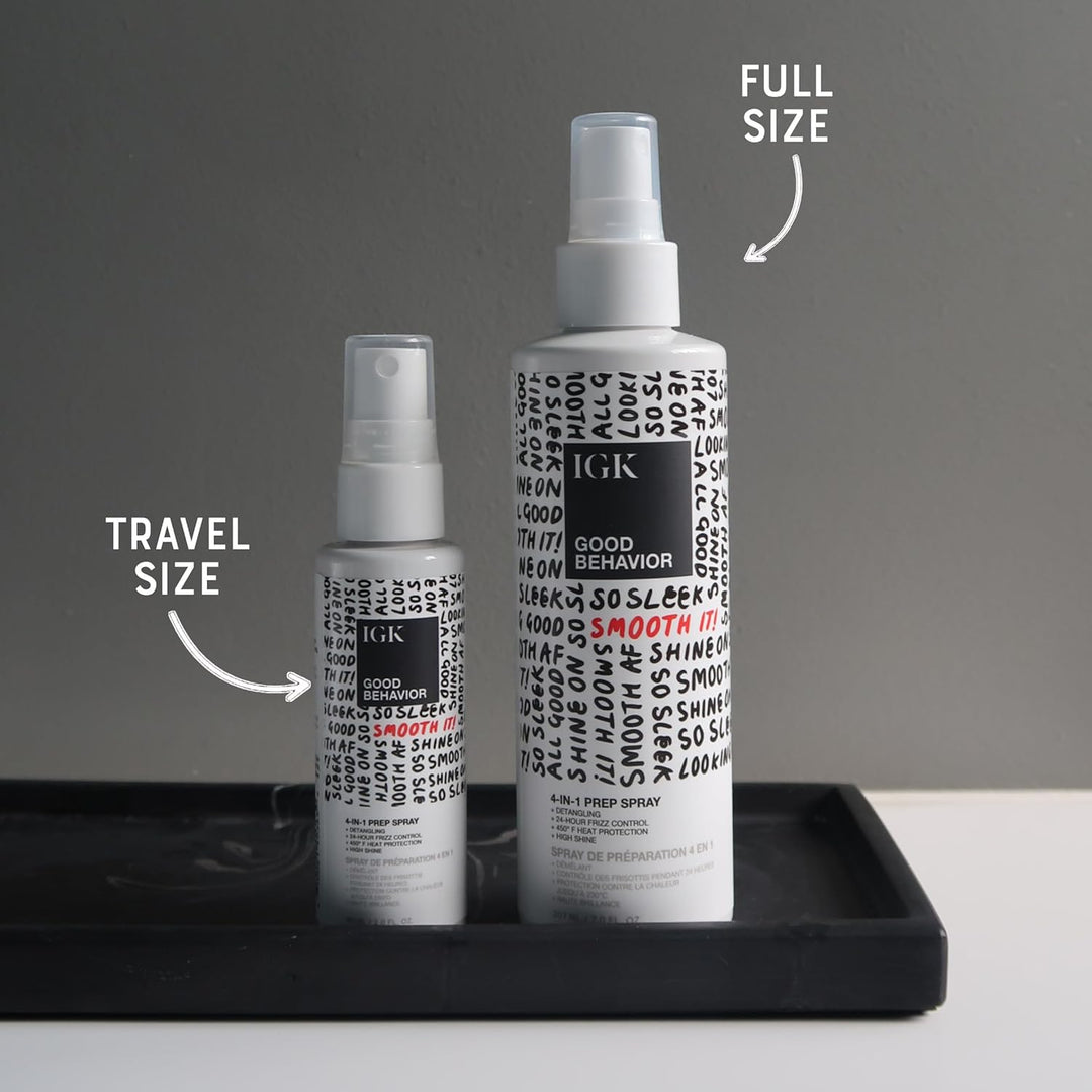 IGK GOOD BEHAVIOR Spray de preparación 4 en 1 | Tamaño completo + d...