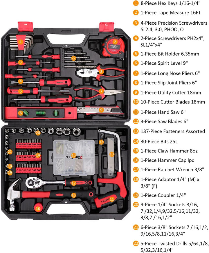 KingTool - Kit de herramientas mecánicas de reparación general para...
