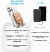 AquaVault ChargeCard - Banco de energía de emergencia ultra delgado...