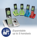 VTech CS6529-4B Sistema de telefonía inalámbrica de 4 receptores con contestador, con identificador de llamadas/llamada en espera