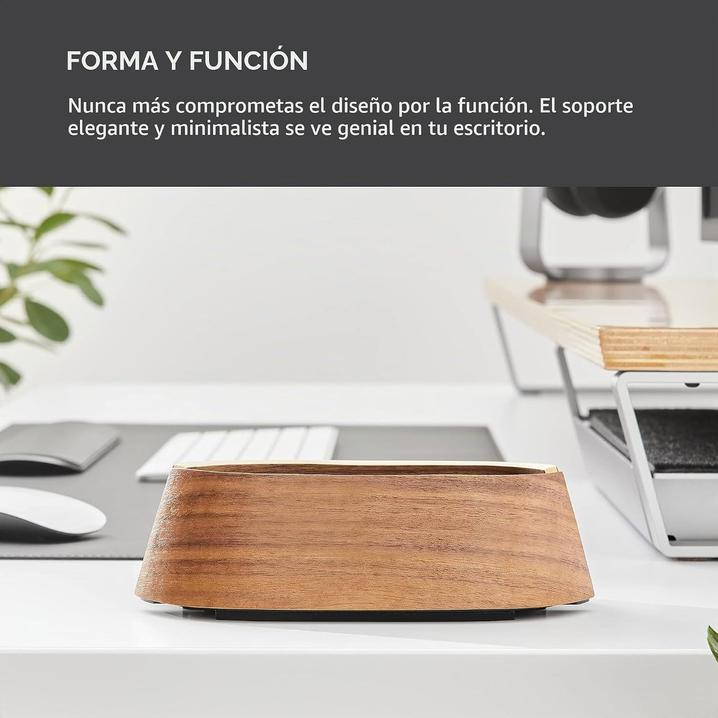 HumanCentric Soporte vertical para laptop en madera de nogal negro,...