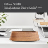 HumanCentric Soporte vertical para laptop en madera de nogal negro,...