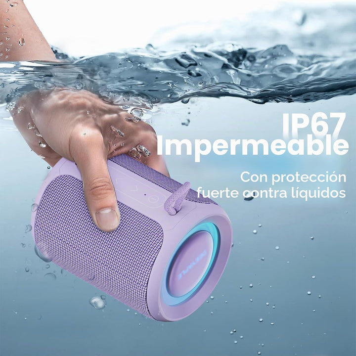 Altavoz Bluetooth inalámbrico, IP67 impermeable y a prueba de polvo...