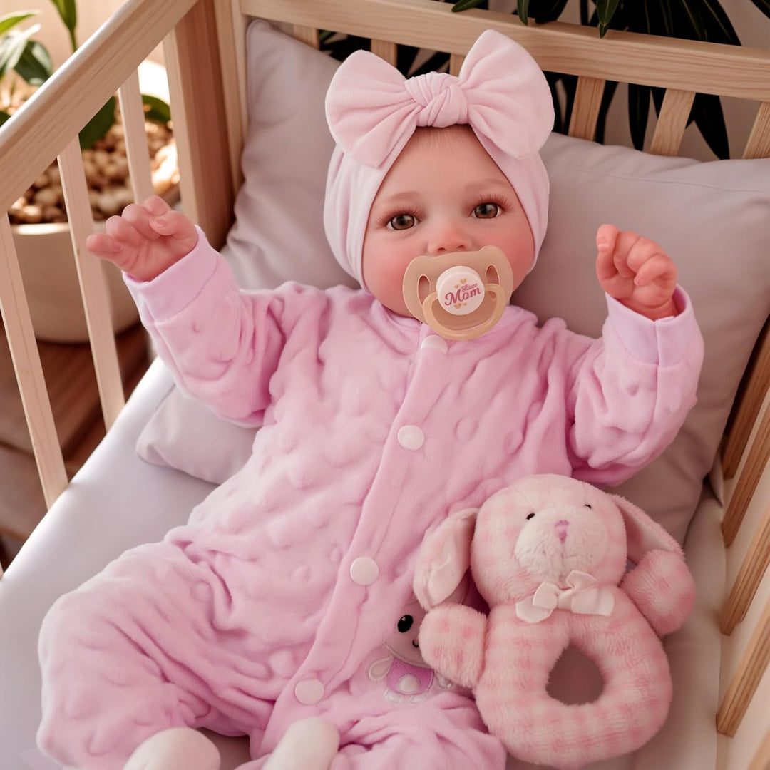 BABESIDE Drink and Wet Reborn Baby Dolls Girl - Muñeca de vinilo su...