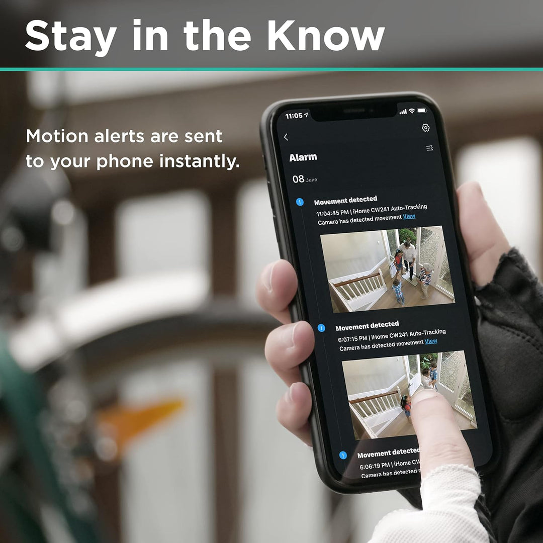 iHome Roto Smart - Cámara de seguridad inteligente WiFi de seguimie...