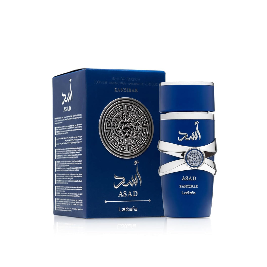 Lattafa Asad Zanzibar - Fragancia duradera de perfume Eau de Parfum...