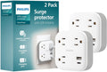 Philips - Extensor de salida con protector contra sobretensiones con