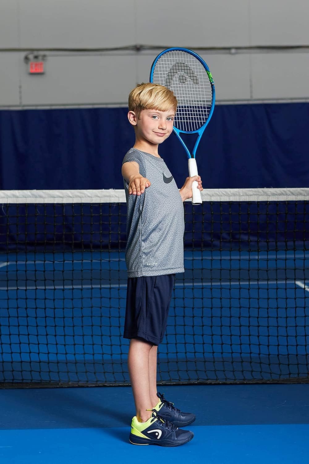 HEAD Speed Kids - Raqueta de tenis preencordada para principiantes, raqueta de equilibrio de luz Jr, embalaje sin frustraciones, 25 pulgadas, azul