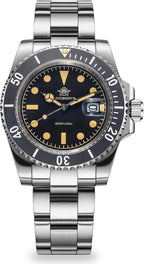 ADDIESDIVE Reloj de Cuarzo para Hombre de 41mm, Correa de Acero Inoxidable, Reloj de Buceo