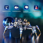 Lámpara Mostarle Lámpara de Cristal Araña Saltarina Rompecabezas de Metal 3D, Arcynix Kit de Modelo DIY Araña Mecánica Sci-Fi Decoración Steampunk, Regalo Creativo y Decoración Futurista del Hogar para