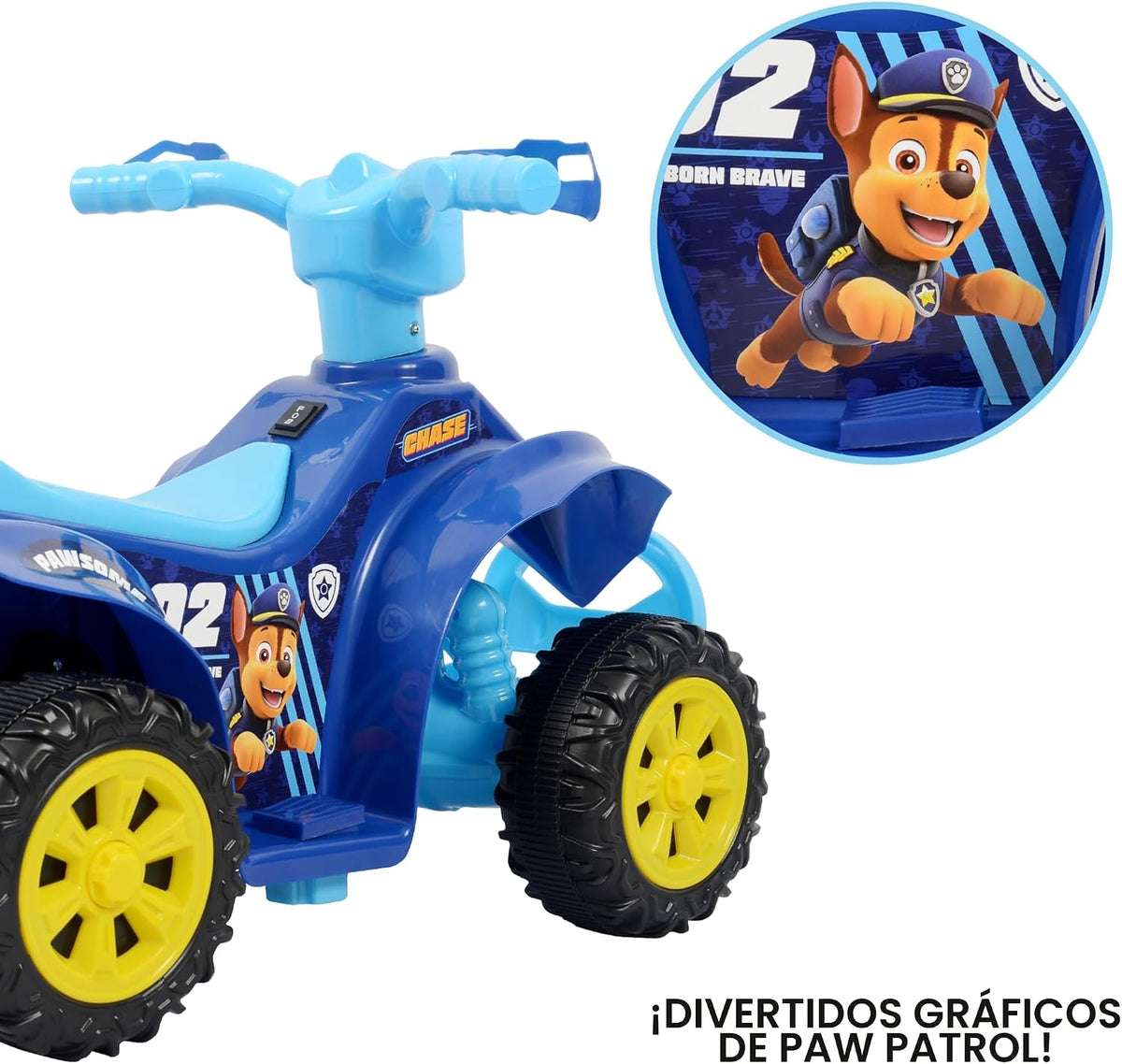 Paw Patrol Chase - ATV de 6 V para niños con batería recargable, de 2 a 3 años