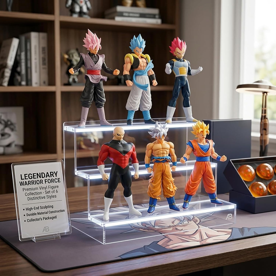 Juego de figuras de acción de superhéroes de anime, figuras de guer...