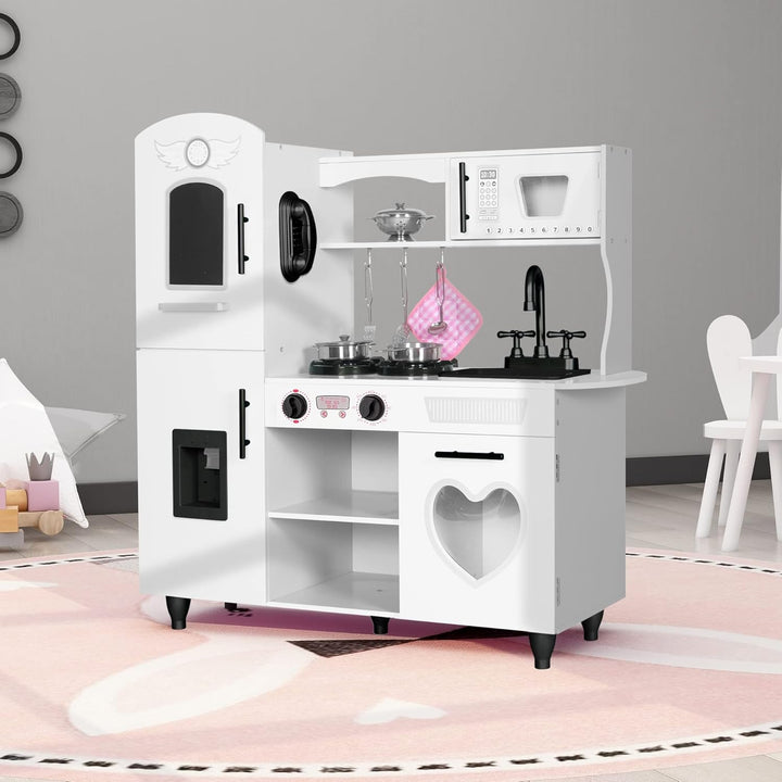 TaoHFE Juego de cocina de madera para niños pequeños, juego de jugu...