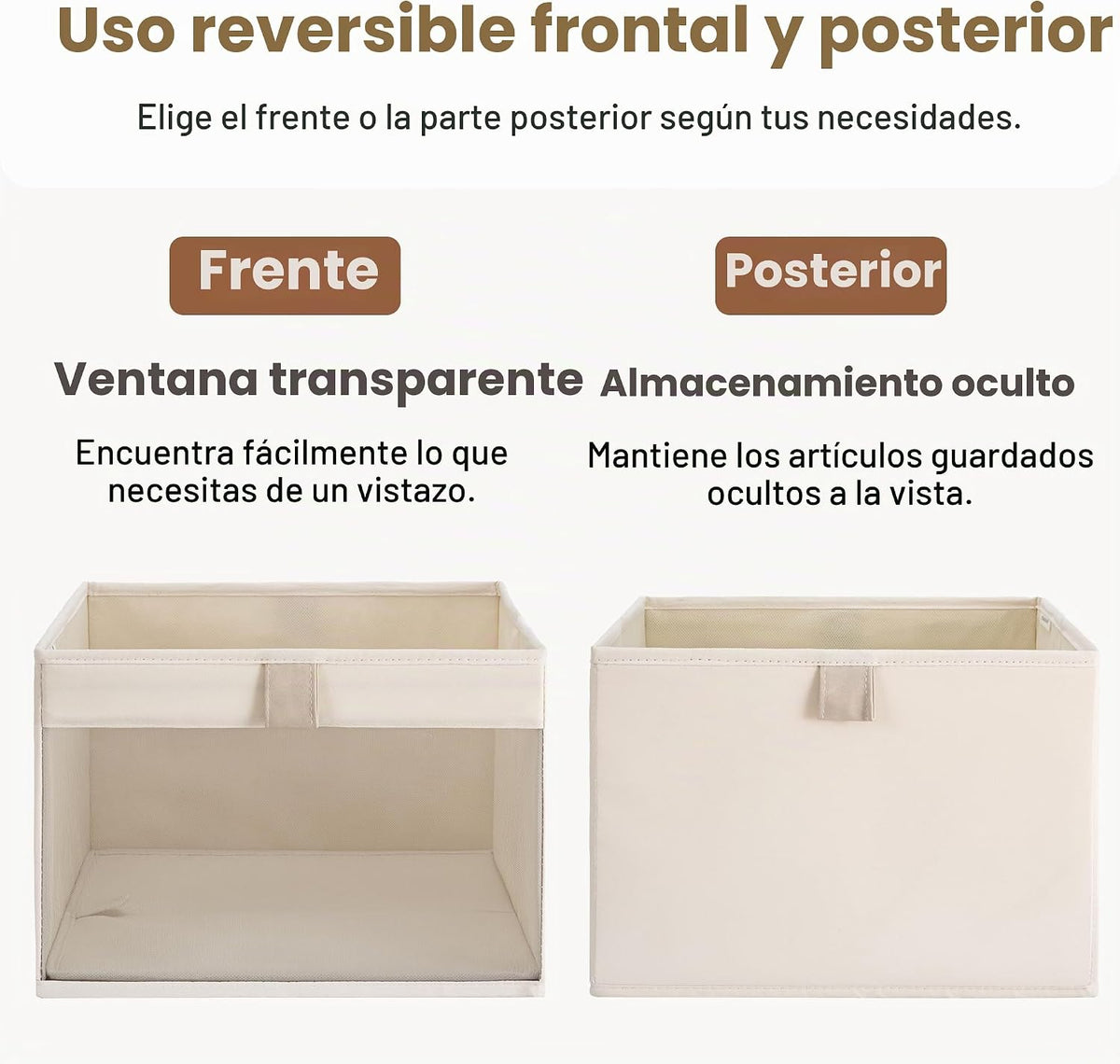 StorageWorks Contenedores organizadores de armario con ventana transparente