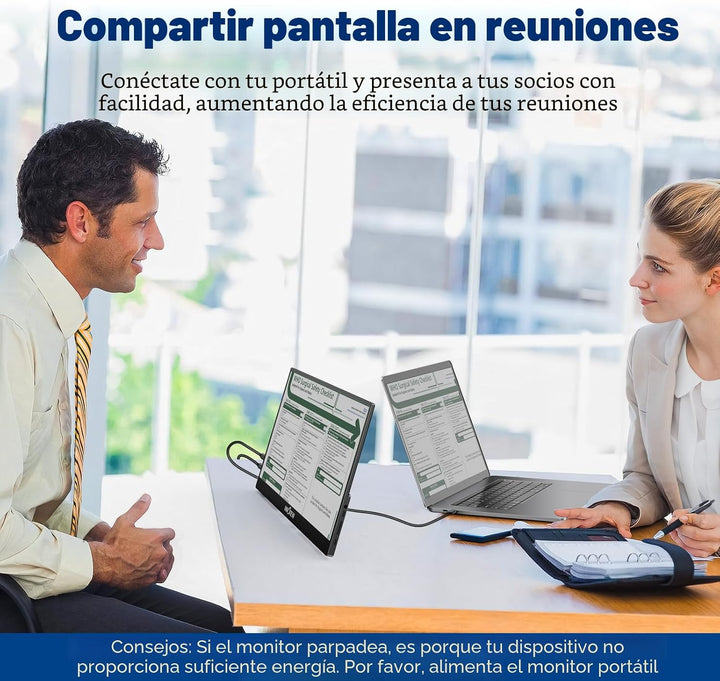 InnoView Monitor portátil de 15.6" 1080P para portátil con fund...