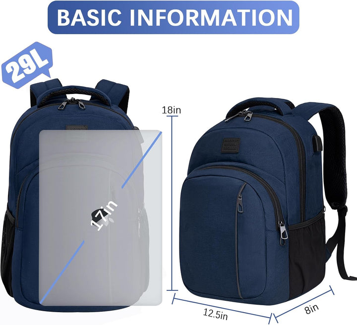 LARIPOP Mochila para laptop de viaje, mochila para portátil de 15.6...