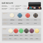 SLOWPLAY Sistema de póquer de cerámica Nash, fichas de póquer de 0.35 oz y