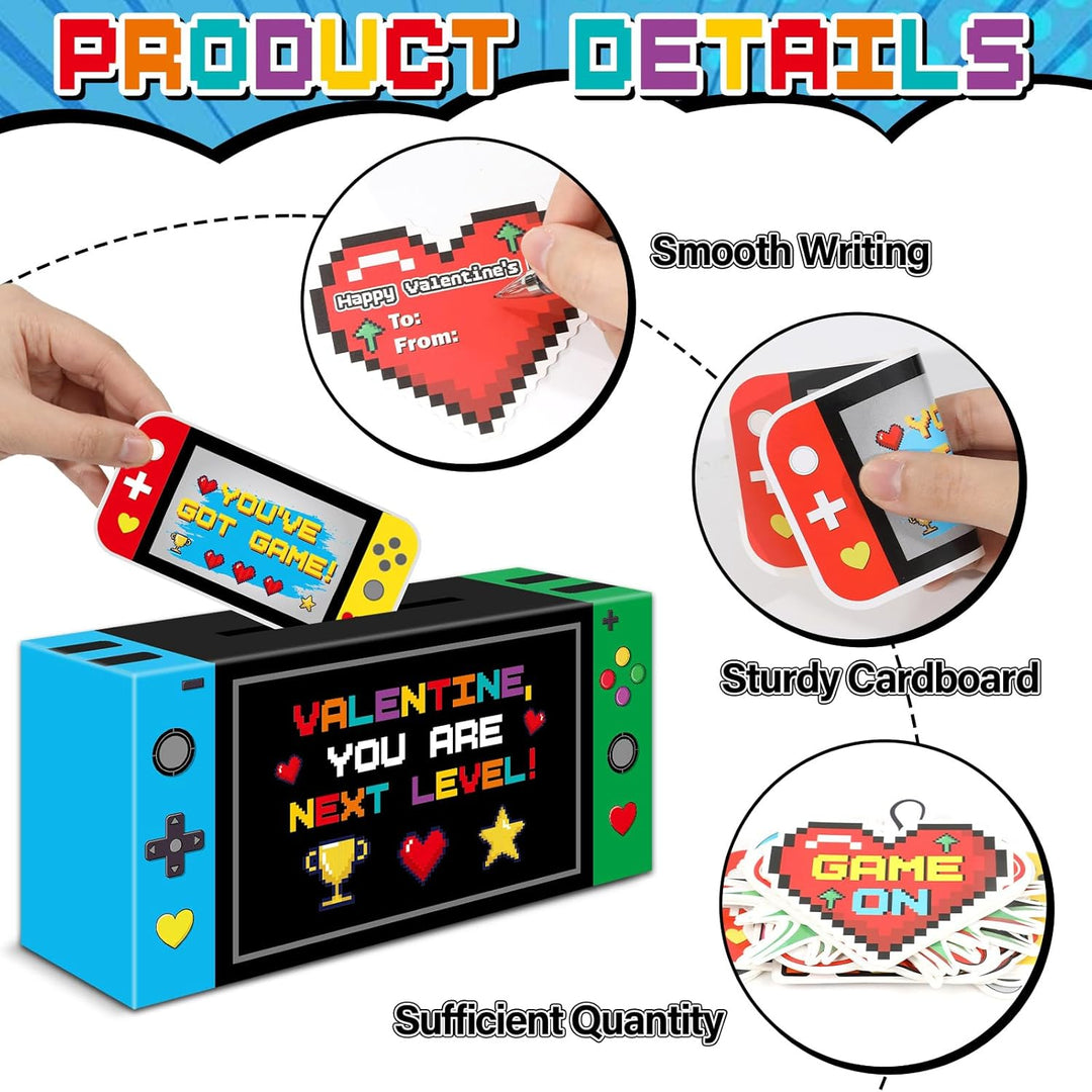 Buzón de San Valentín para niños con 48 tarjetas de