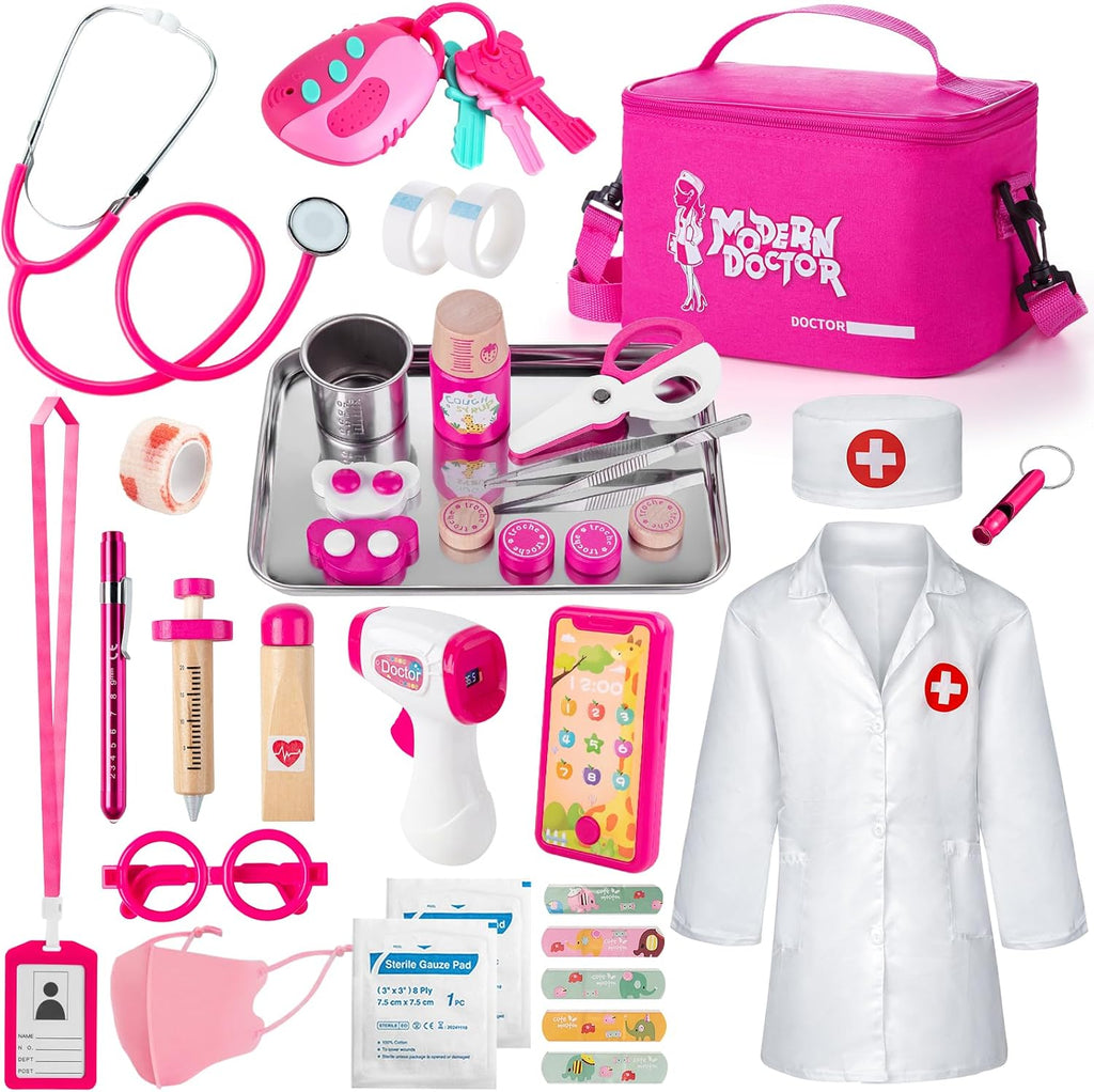 Kit de Doctor para Niñas, 34 Piezas, Set de Juego Fantasma de Doctor