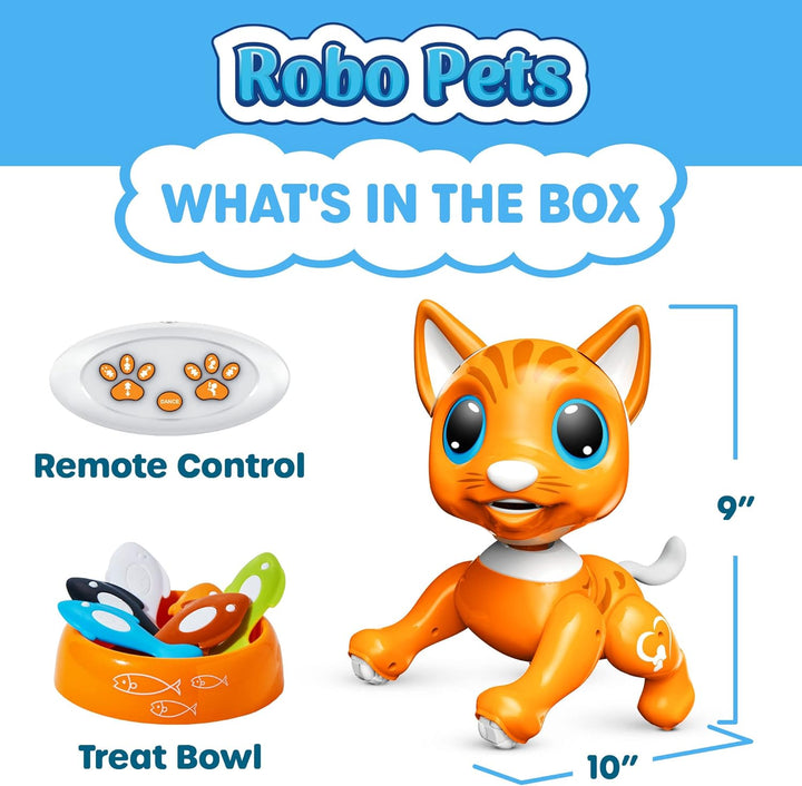 Power Your Fun, Robo Pets - Juguete de gato para niñas y niños, rob...