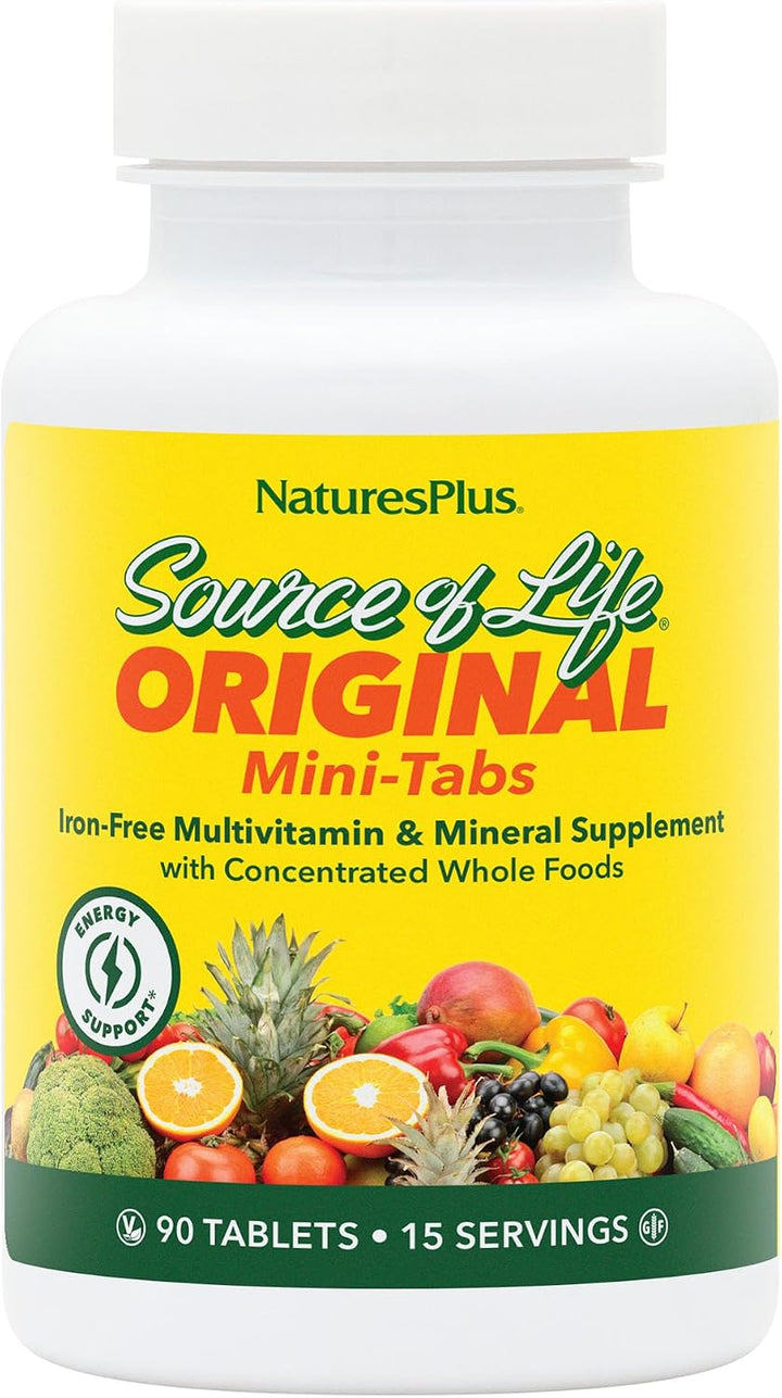 NaturesPlus Source of Life - Sin hierro - 90 mini-tabletas - Suplem...