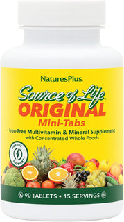 NaturesPlus Source of Life - Sin hierro - 90 mini-tabletas - Suplem...
