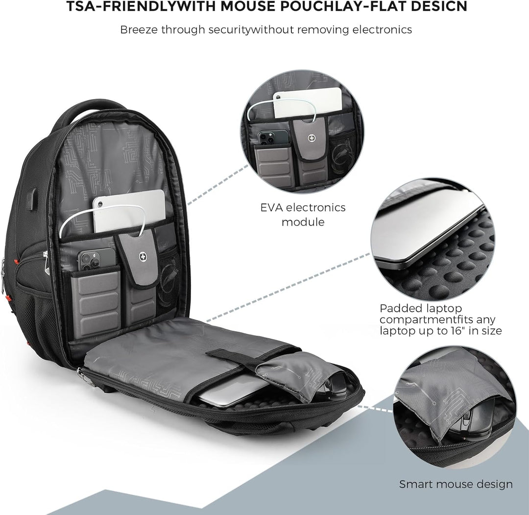 Swissdigital Design J14-32 - Mochila para laptop para hombre, bolsa...