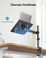 HUANUO Soporte de escritorio para laptop - Brazo de monitor de 17&#...