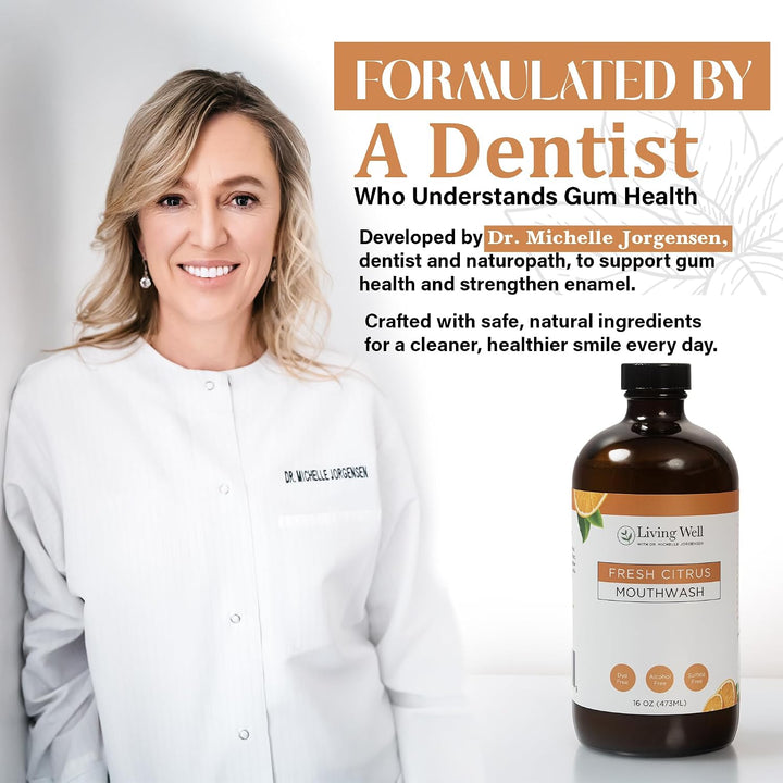 Enjuague bucal remineralizante de cítricos frescos Living Well con...
