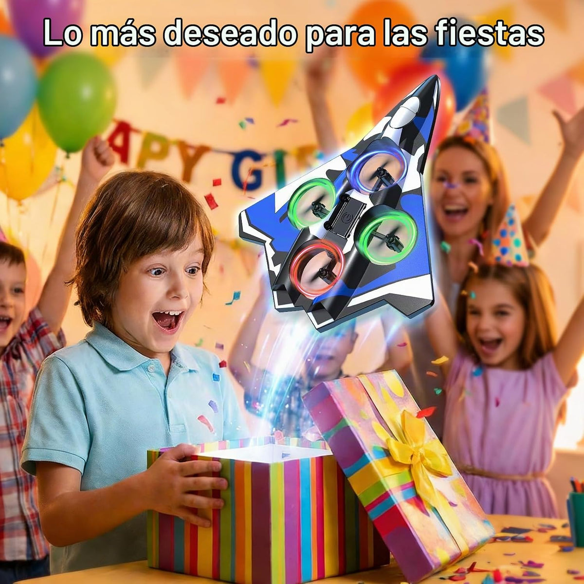 Avión de espuma Rc Planes con luces LED, avión de control remoto, avión de combate para niños y adultos de 8 a 16 años, 360 °F, rollo de acrobacias, drones para niños de 8 a 12 años, regalos