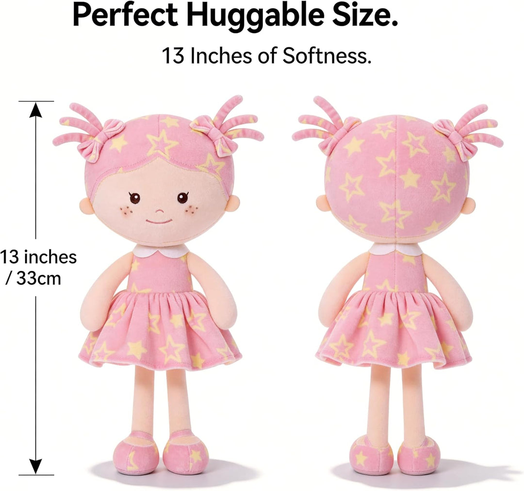 Onetoo First Baby Doll - Muñeca de felpa para niñas, muñeca de trap...