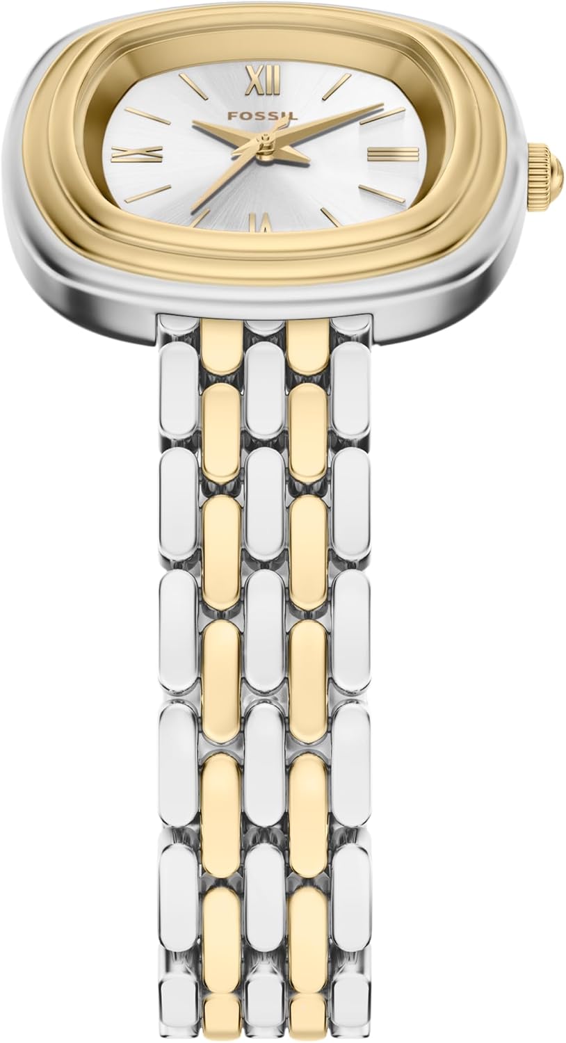 Fossil Reloj Emerson de acero inoxidable con tres manecillas para mujer