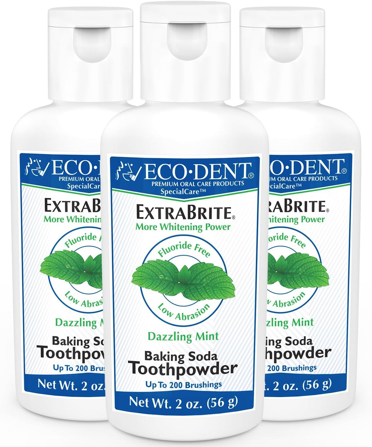 Blanqueador de dientes, sin fluoruro, menta deslumbrante, 2 oz