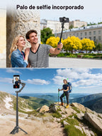 AOCHUAN Smart X3 360 ° Pan Rotación Gimbal Estabilizador para iPhone w