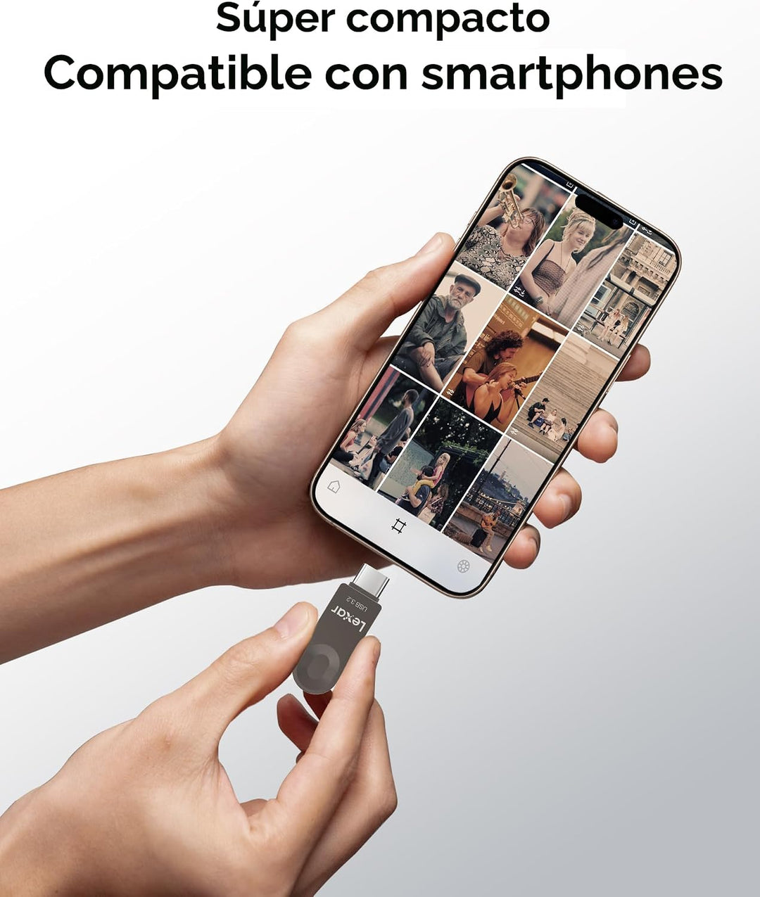 Lexar Unidad flash USB tipo C E32C de 64 GB, USB-A y USB-C 3.2 Gen...