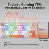 Snpurdiri Combo de teclado y mouse con cable, teclado mecánico comp...