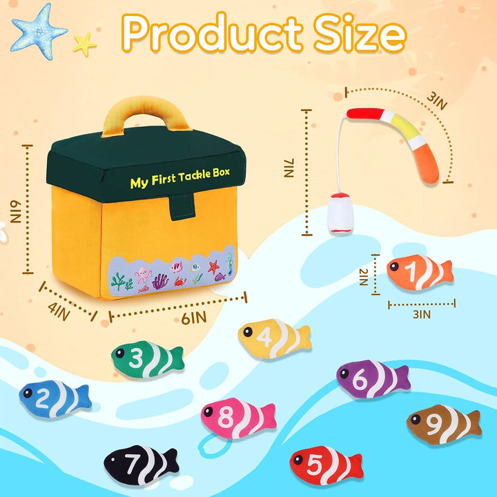 GERBIT My First Tackle Box - Caja de peluche, juguete de pesca para...