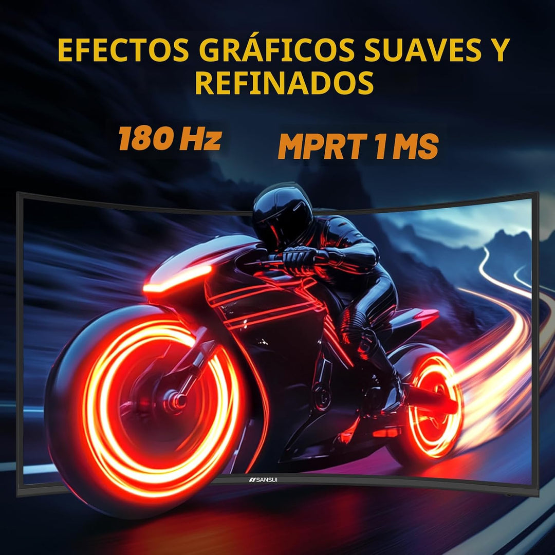 SANSUI Monitor curvado para juegos WQHD de 27 pulgadas 2560x1440, 1...