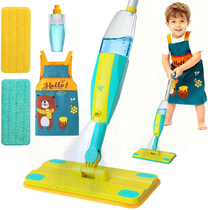 Trapeador con atomizador para niños, juegos de limpieza para niños...