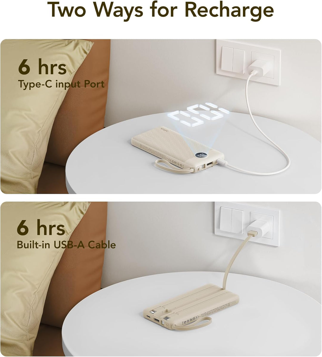 VRURC Cargador Portátil Banco de Energía, Paquete de Batería de 100...