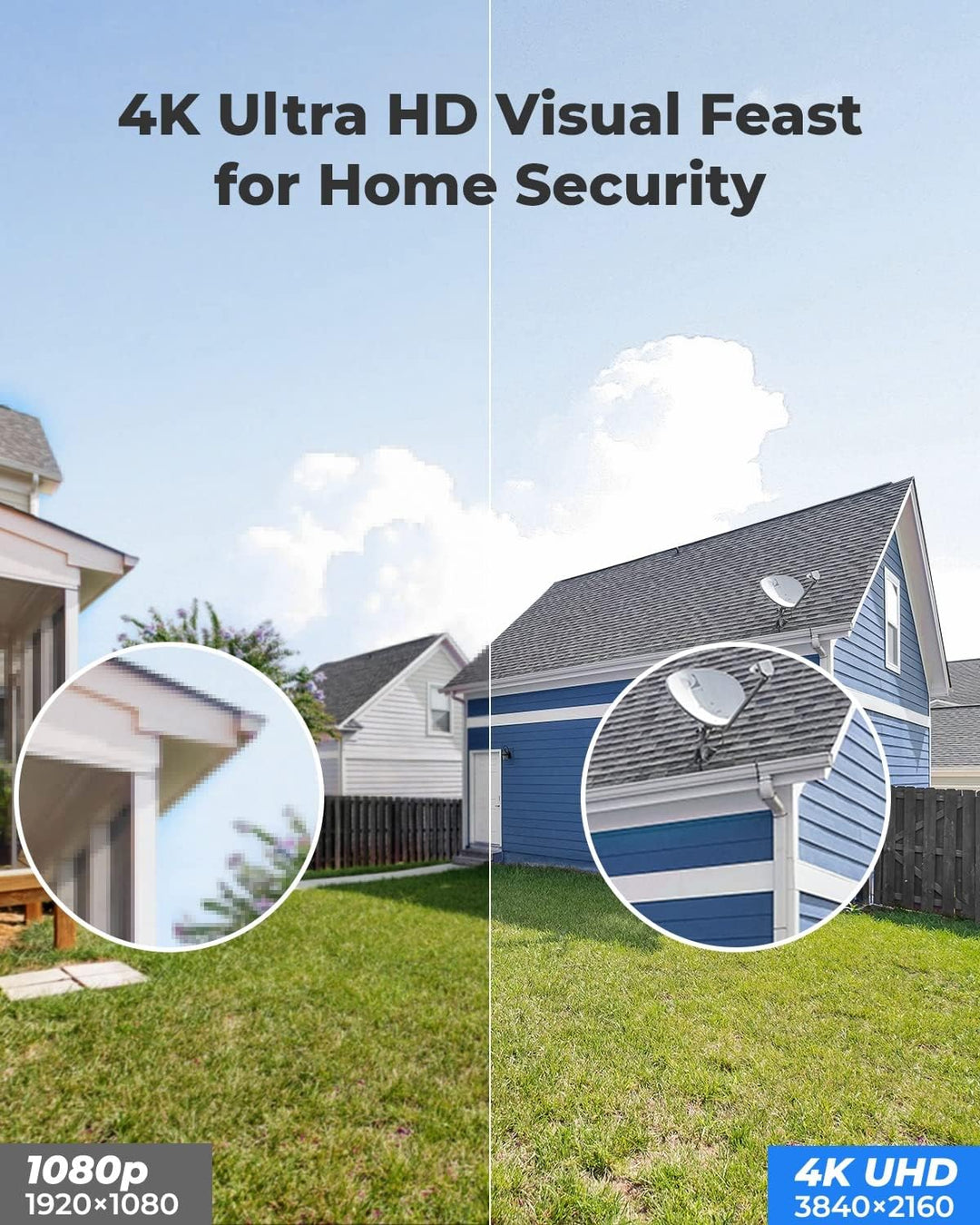 REOLINK Sistema de Cámara de Seguridad 4K para Exteriores, Cámara d...